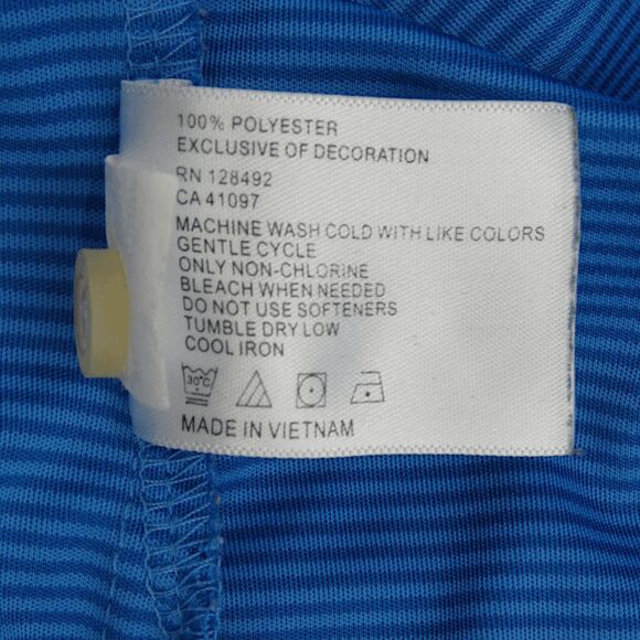 Greg Norman ML75 PlayDry Men’s Golf Performance Polo Shirt Blue Stripe Size M - Picture 7 of 7